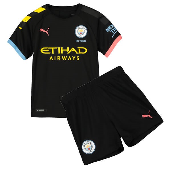 Trikot Manchester City Auswarts Kinder 2019-20 Schwarz